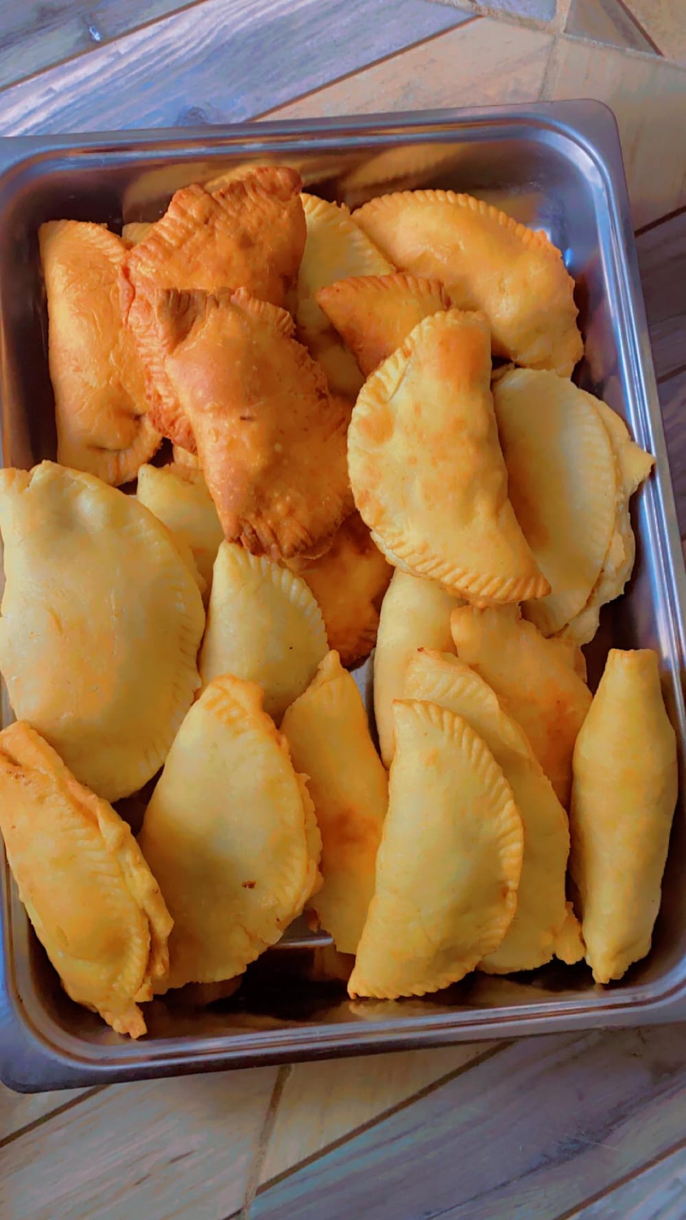 Tray of house-made Nigerian meat pies