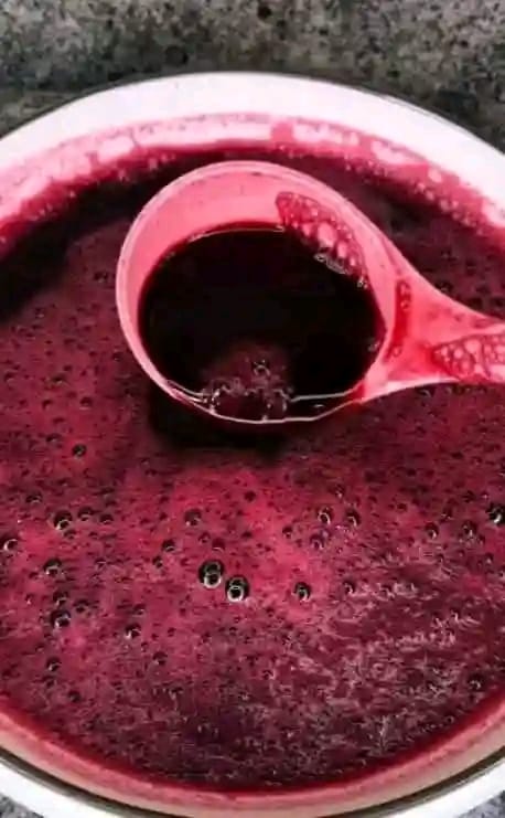 Freshly brewed zobo hibiscus drink